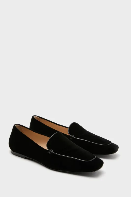 Black Velvet Kam Loafers sold by Tuckernuck