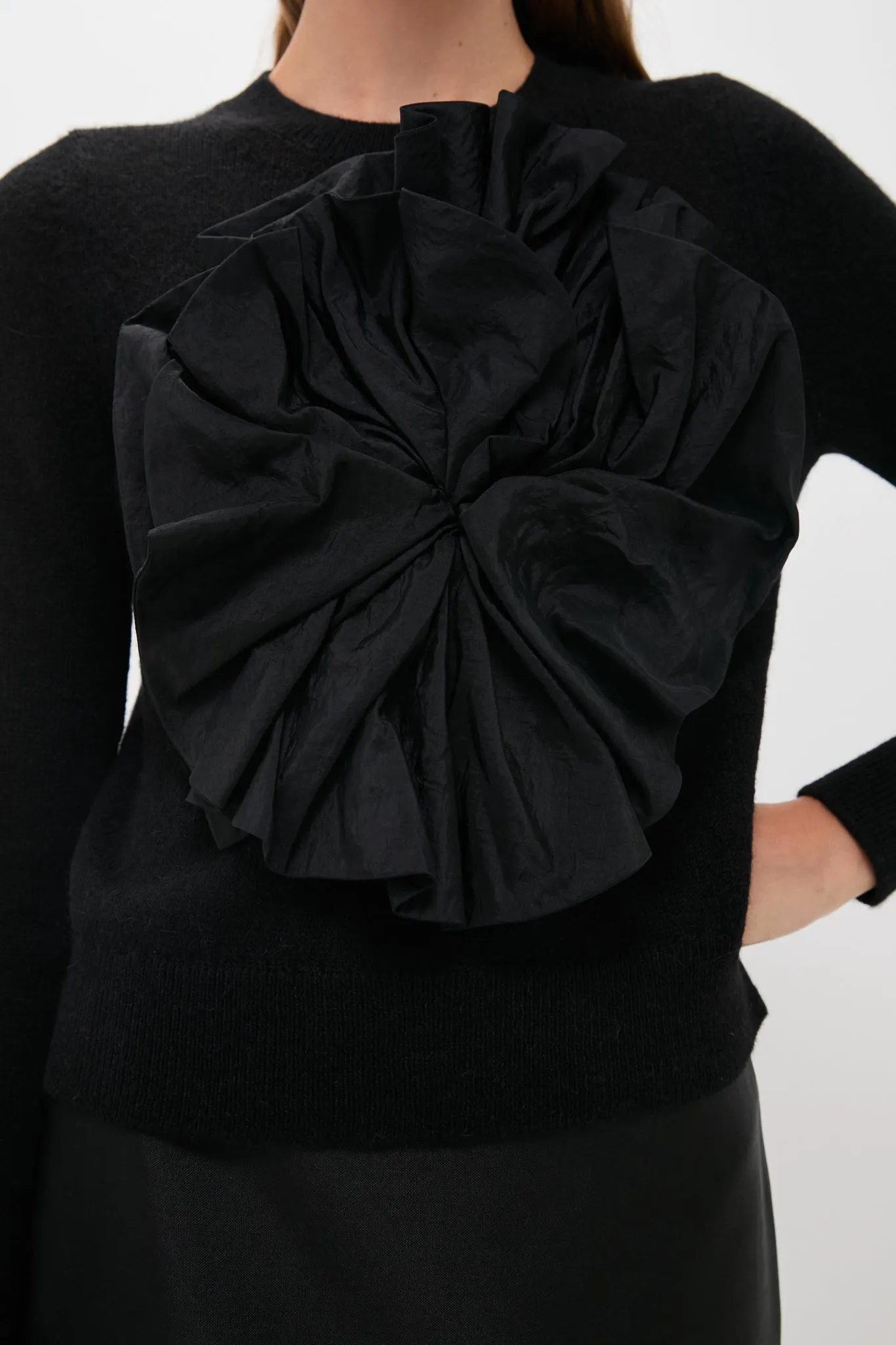 Black Memoria Pura Knitted Embellished Sweater sold by Tuckernuck product image thumbnail 5