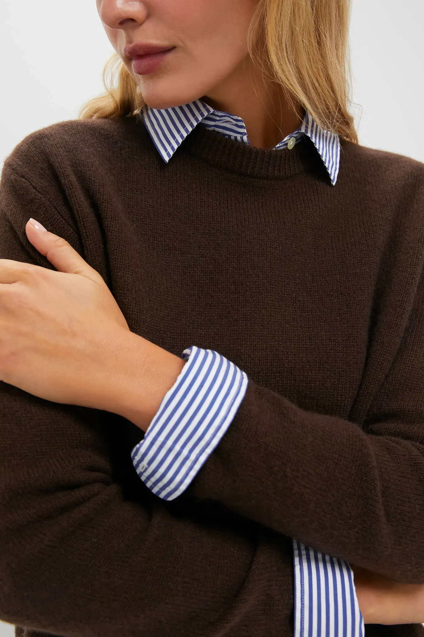 Chocolate Cashmere Bodie Boyfriend Crewneck sold by Tuckernuck product image thumbnail 5