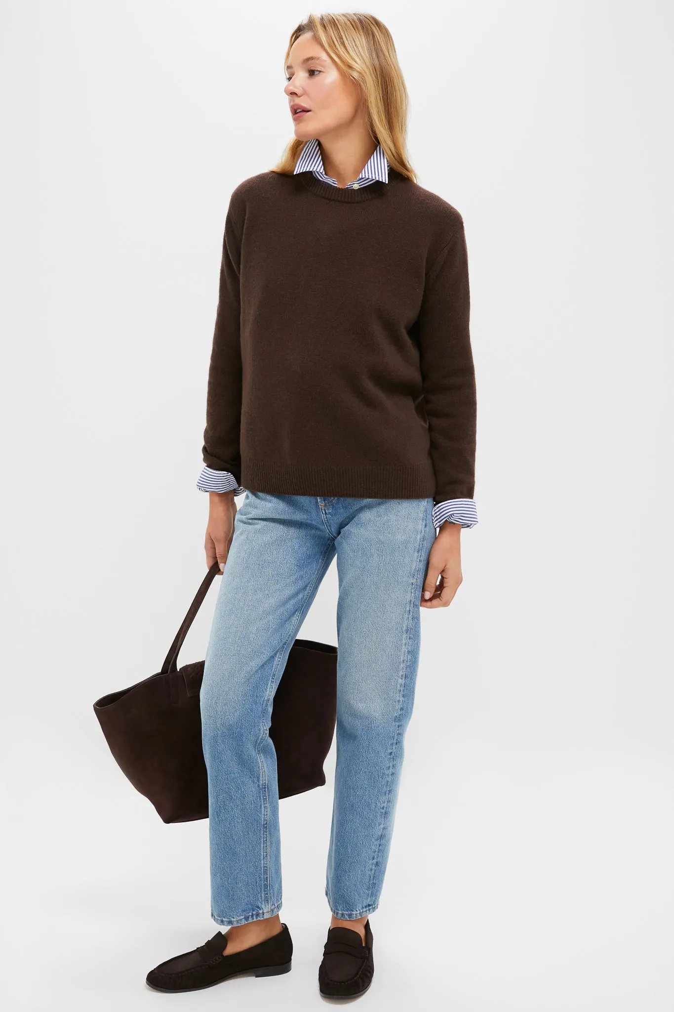 Chocolate Cashmere Bodie Boyfriend Crewneck sold by Tuckernuck product image thumbnail 2