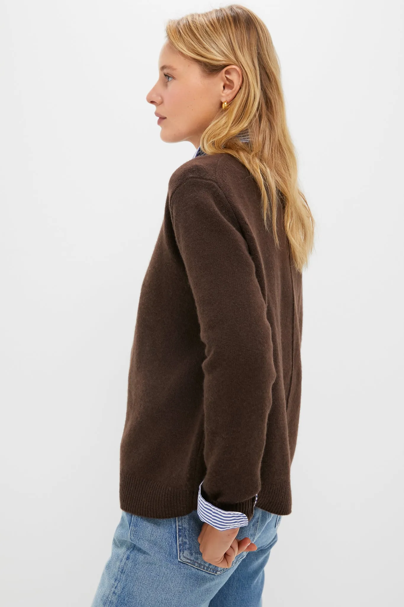 Chocolate Cashmere Bodie Boyfriend Crewneck sold by Tuckernuck product image thumbnail 3
