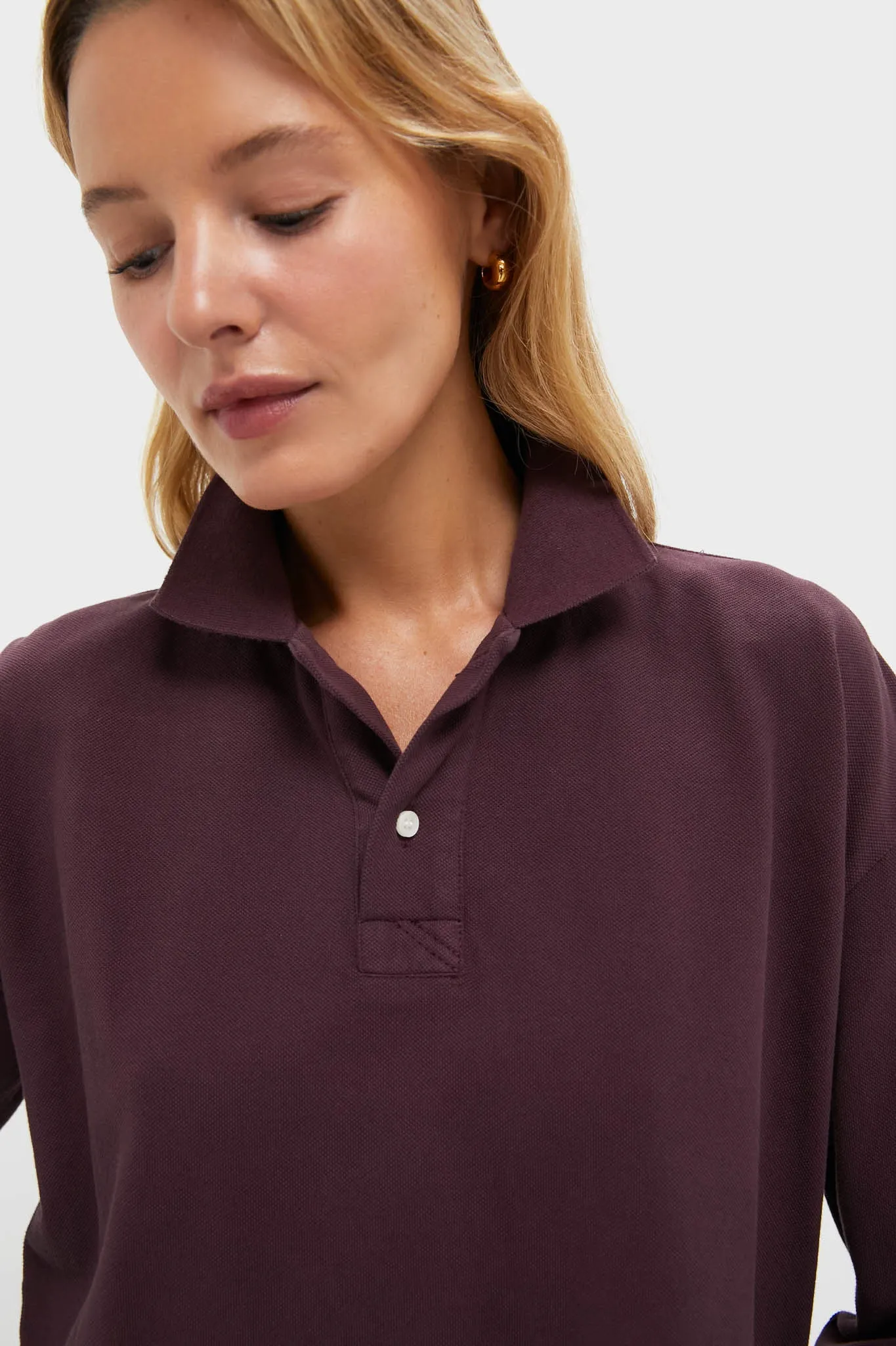 Winetasting Long Sleeve Pique Holmes Boyfriend Polo sold by Tuckernuck product image thumbnail 5