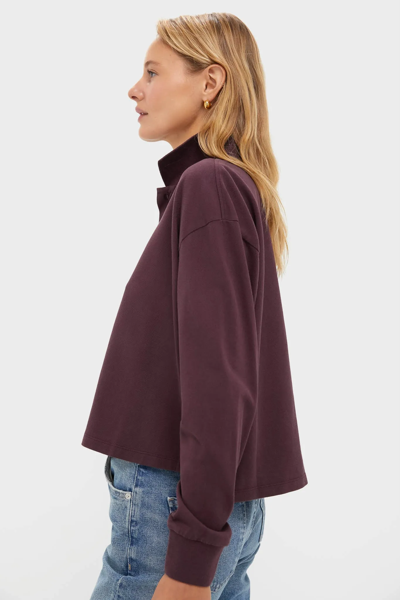 Winetasting Long Sleeve Pique Holmes Boyfriend Polo sold by Tuckernuck product image thumbnail 3