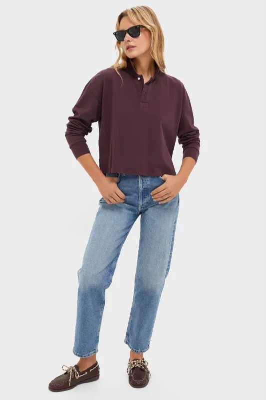 Winetasting Long Sleeve Pique Holmes Boyfriend Polo sold by Tuckernuck