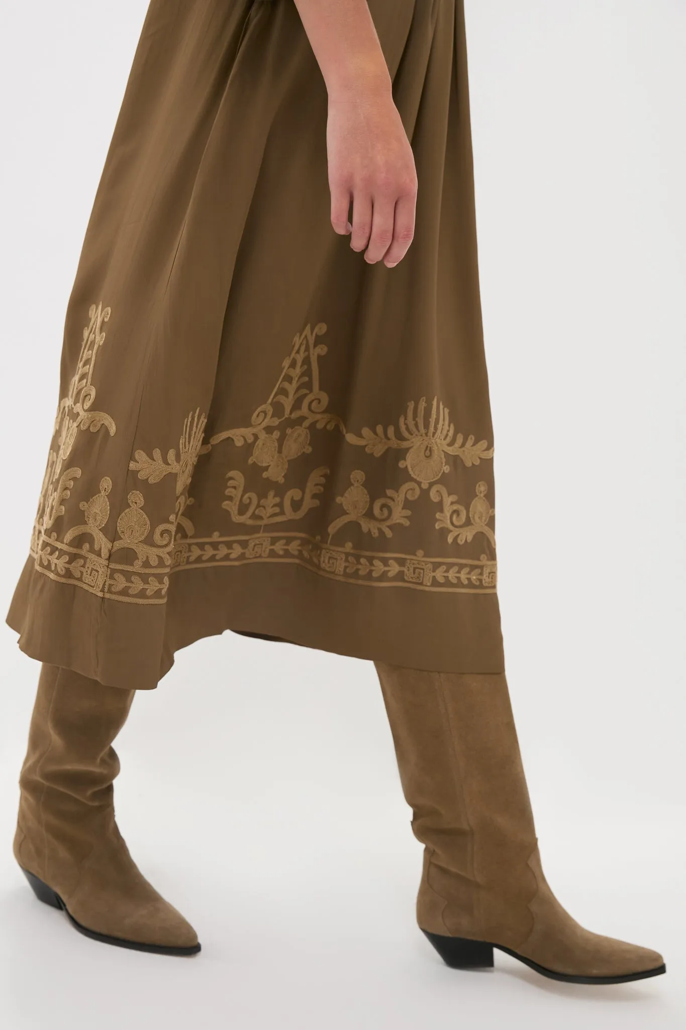 Khaki Feliana Dress sold by Tuckernuck product image thumbnail 5