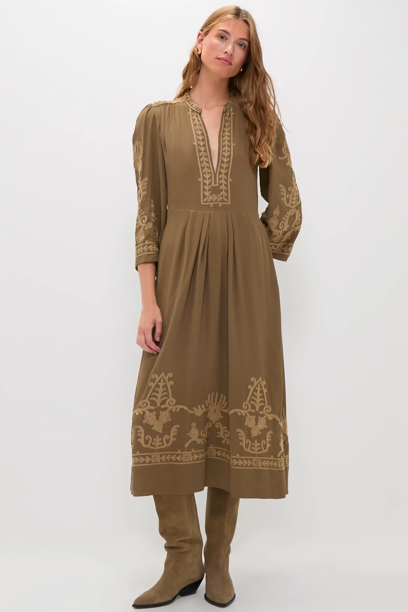 Khaki Feliana Dress sold by Tuckernuck