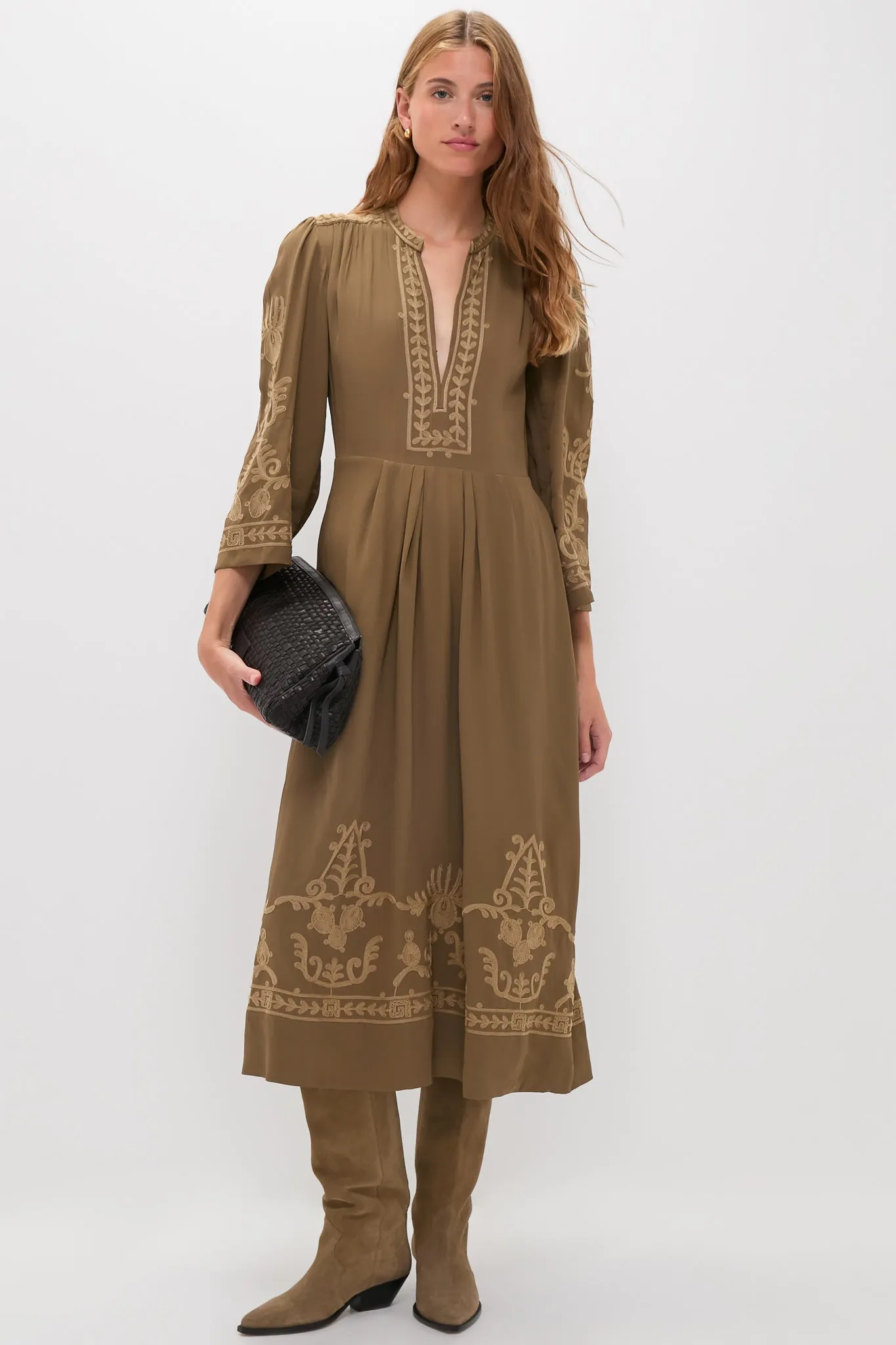Khaki Feliana Dress sold by Tuckernuck product image thumbnail 2