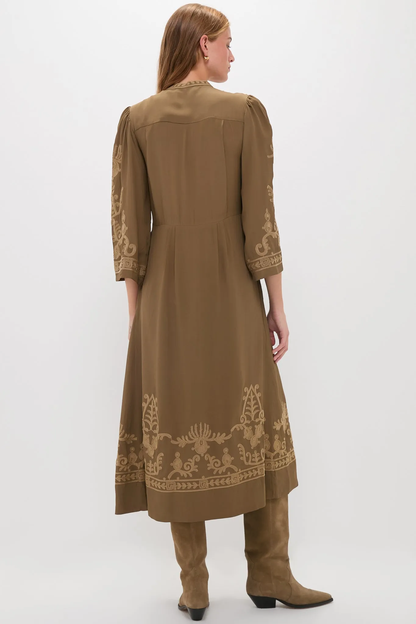 Khaki Feliana Dress sold by Tuckernuck product image thumbnail 4