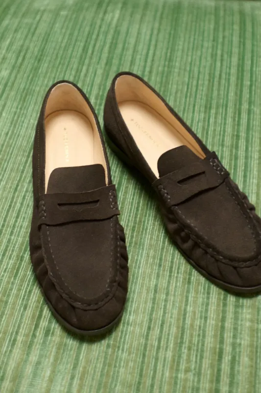 Chocolate Suede Vivian Loafers sold by Tuckernuck