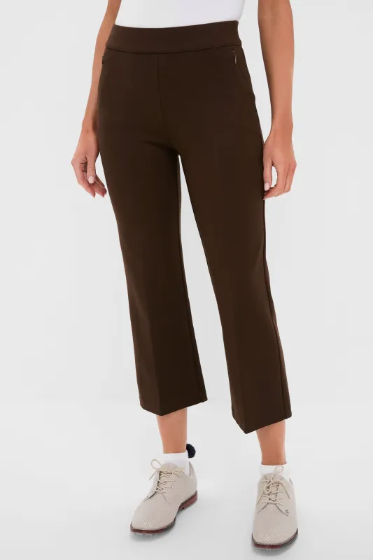 Chocolate Brown 25 Inch Cropped Compression September Pant sold by Tuckernuck