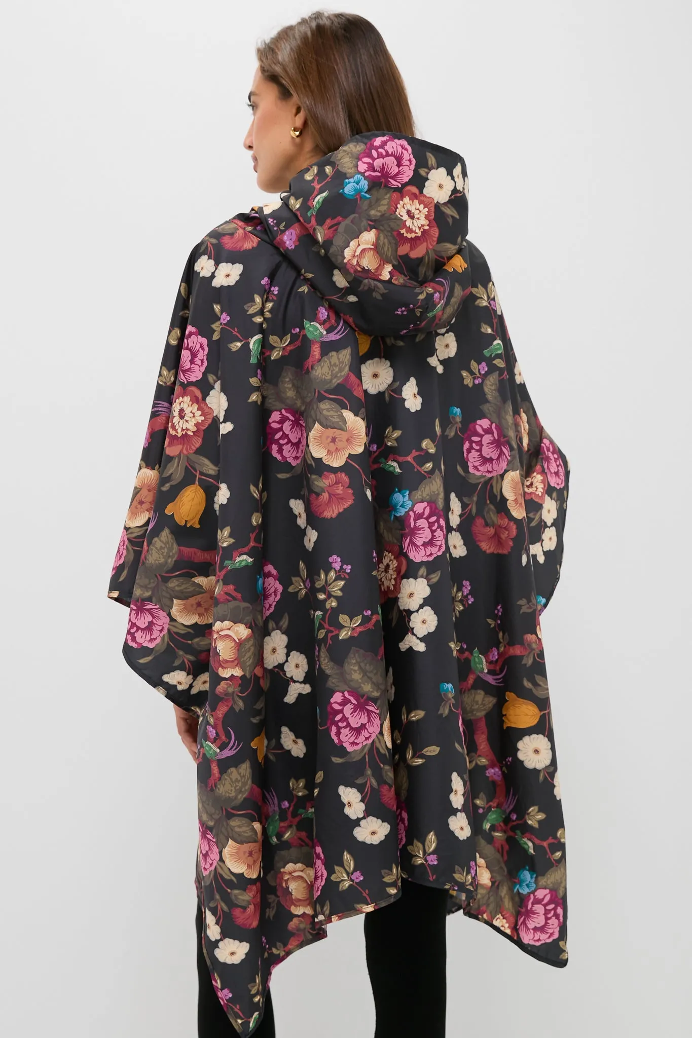 Black Floral Barbour x Tuckernuck Poncho sold by Tuckernuck product image thumbnail 5