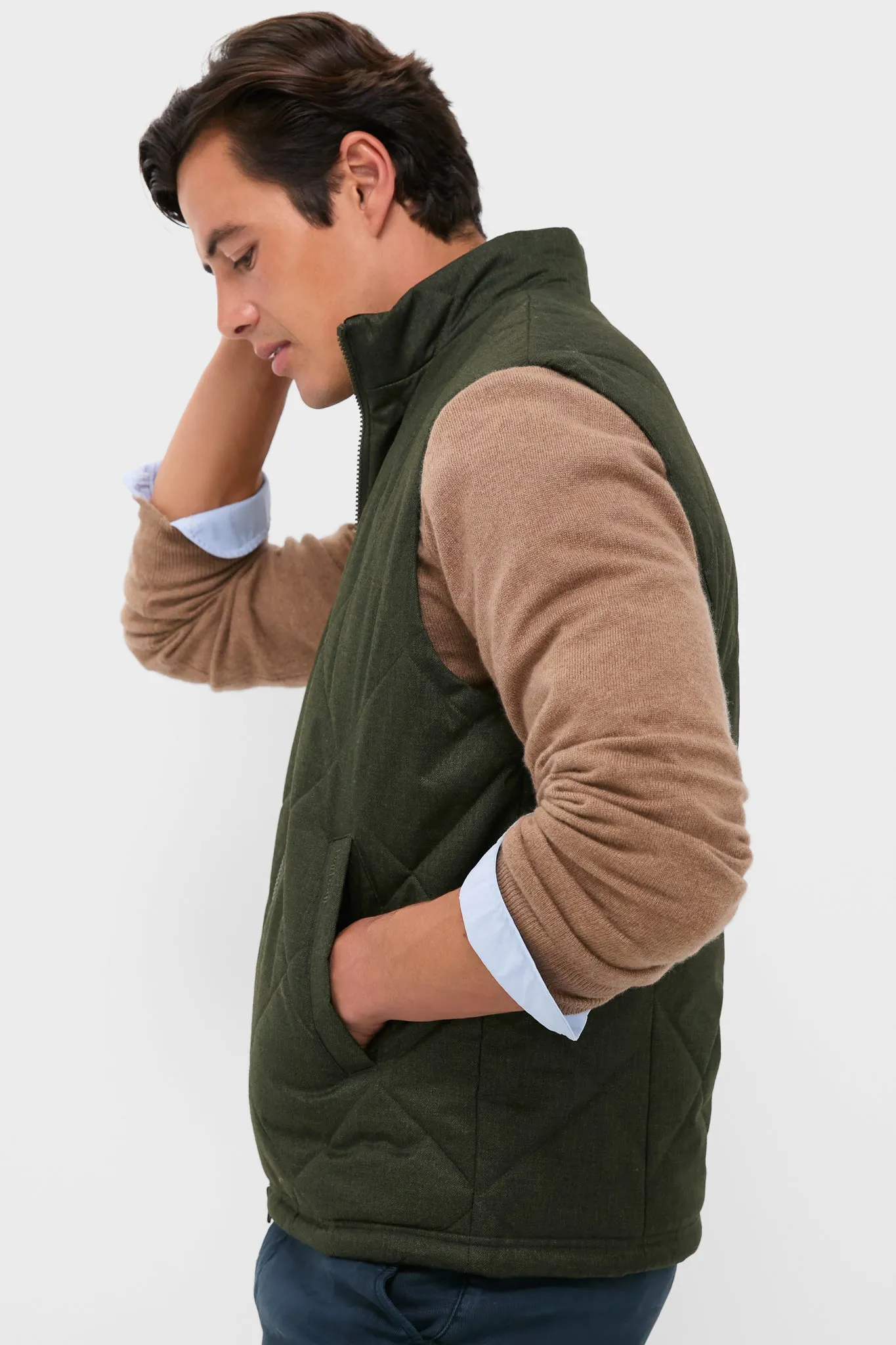 Olive Winter Finn Gilet sold by Tuckernuck product image thumbnail 3