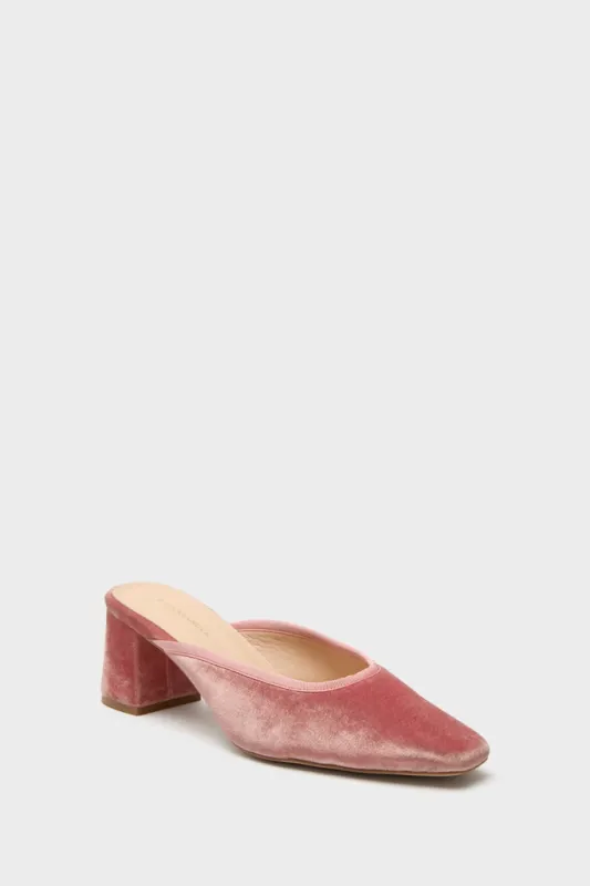 Blush Velvet Tilda Mules sold by Tuckernuck