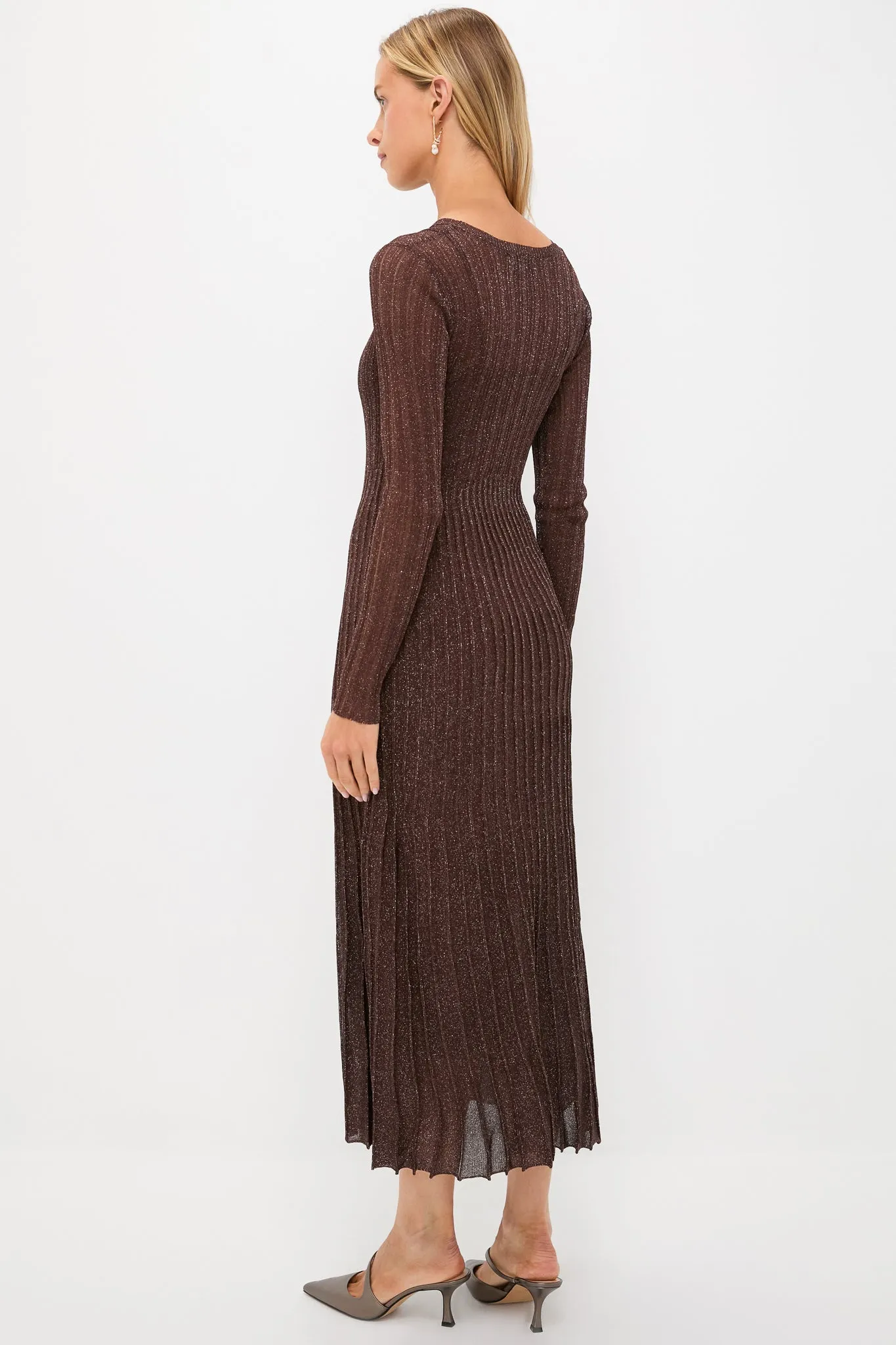 Exclusive Brown Long Sleeve Maxi Dress sold by Tuckernuck product image thumbnail 4