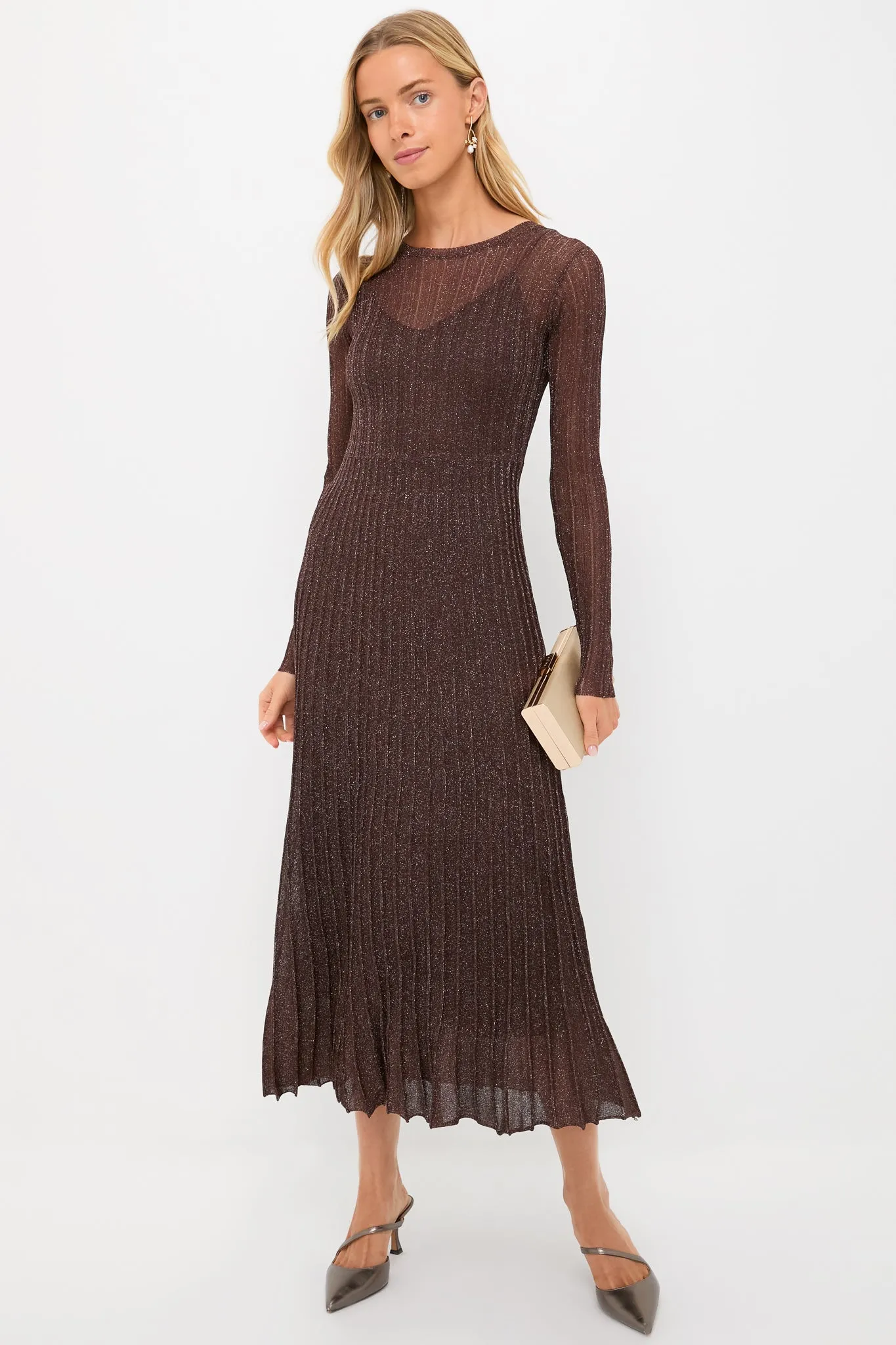 Exclusive Brown Long Sleeve Maxi Dress sold by Tuckernuck product image thumbnail 2