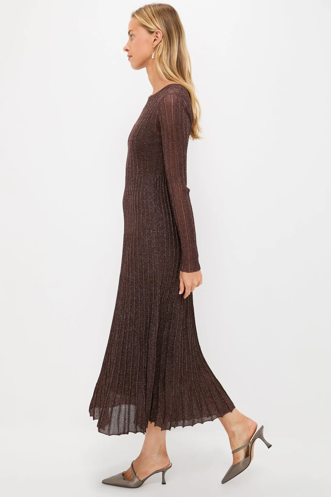 Exclusive Brown Long Sleeve Maxi Dress sold by Tuckernuck product image thumbnail 3