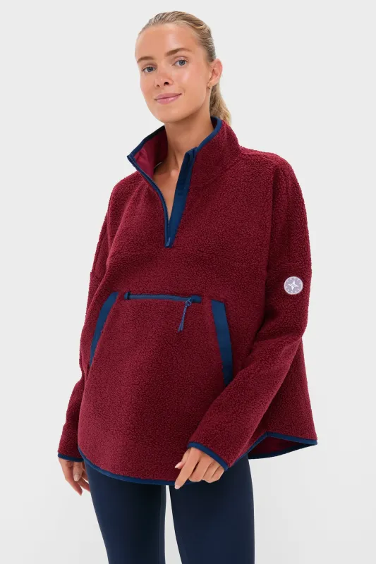 Cabernet Fleece Cady Quarter Zip sold by Tuckernuck