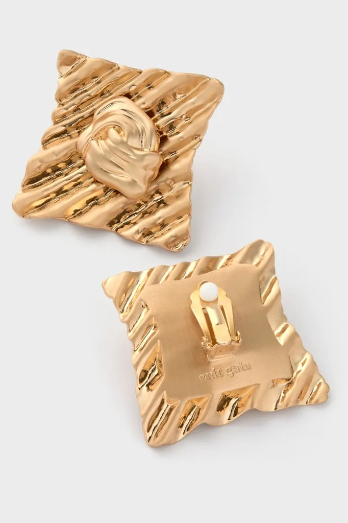 Brushed Brass Naydine Earrings sold by Tuckernuck product image thumbnail 4