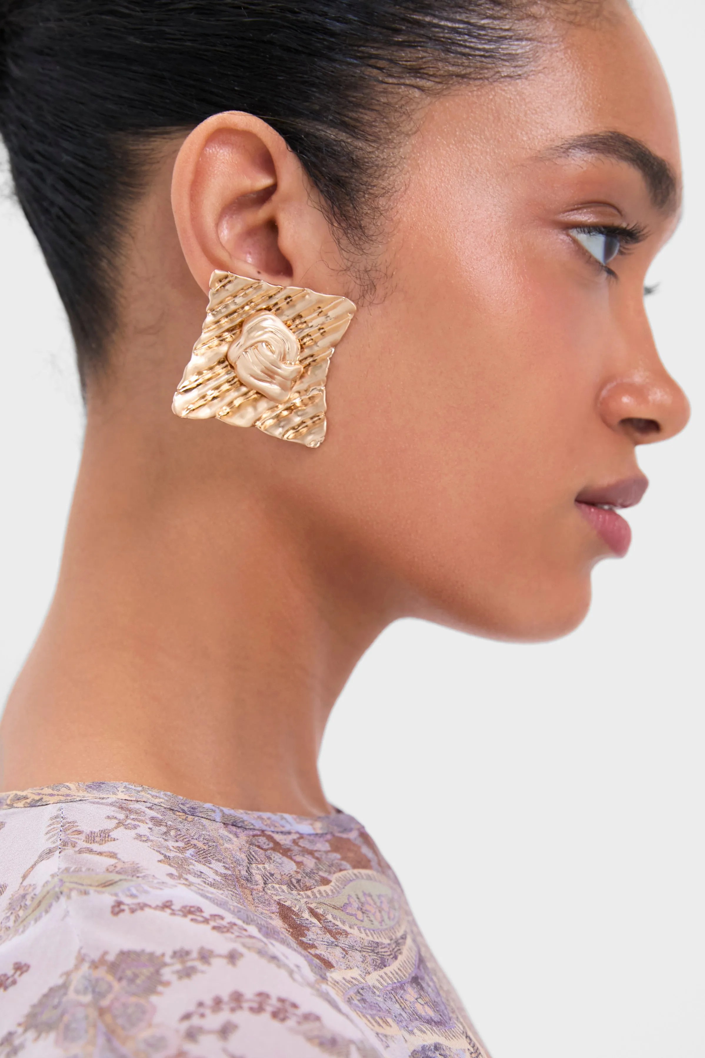 Brushed Brass Naydine Earrings sold by Tuckernuck product image thumbnail 2