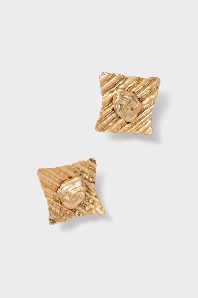 Brushed Brass Naydine Earrings sold by Tuckernuck