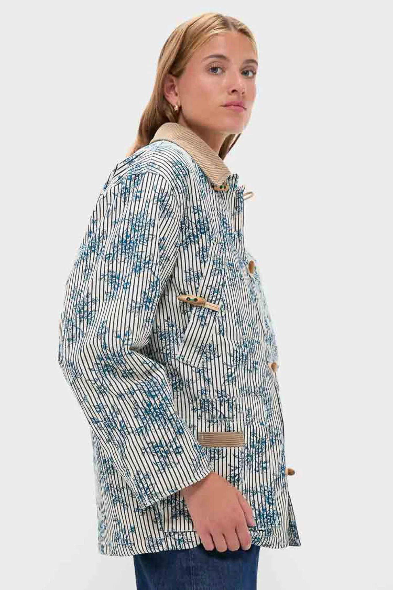 Cornflower Toile Barn Jacket sold by Tuckernuck product image thumbnail 2