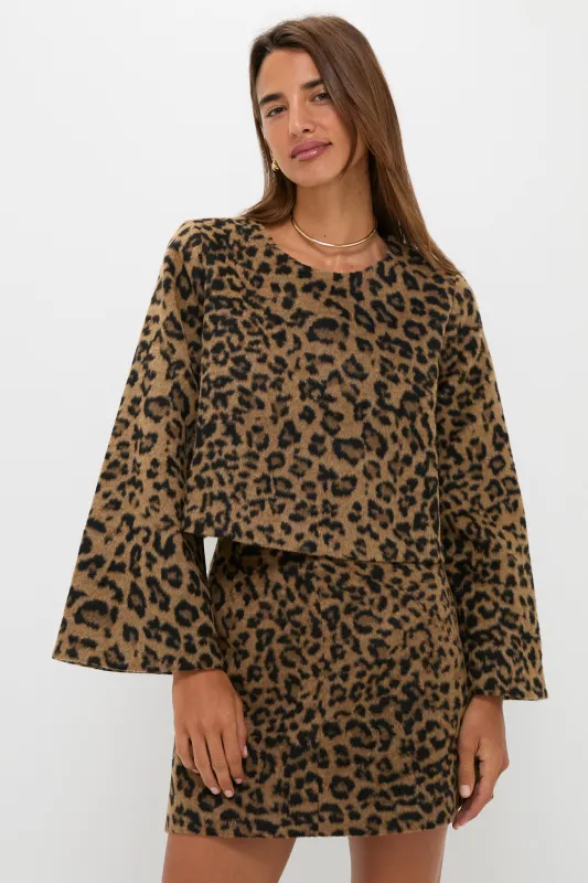 Leopard Brushed Wool Maxine Top sold by Tuckernuck