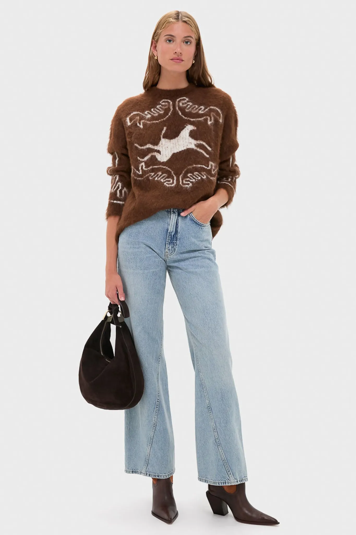 Off White Chocolate Folklore Sweater sold by Tuckernuck product image thumbnail 2