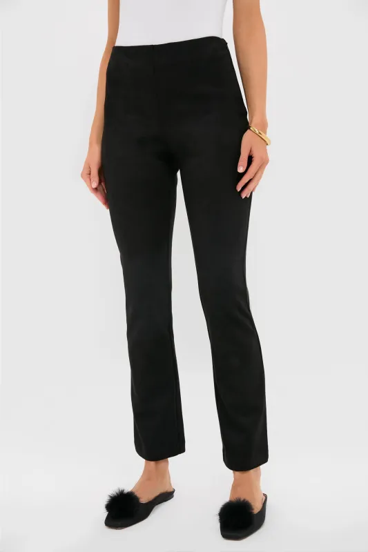 Black Vegan Suede Long Ashford Pants sold by Tuckernuck