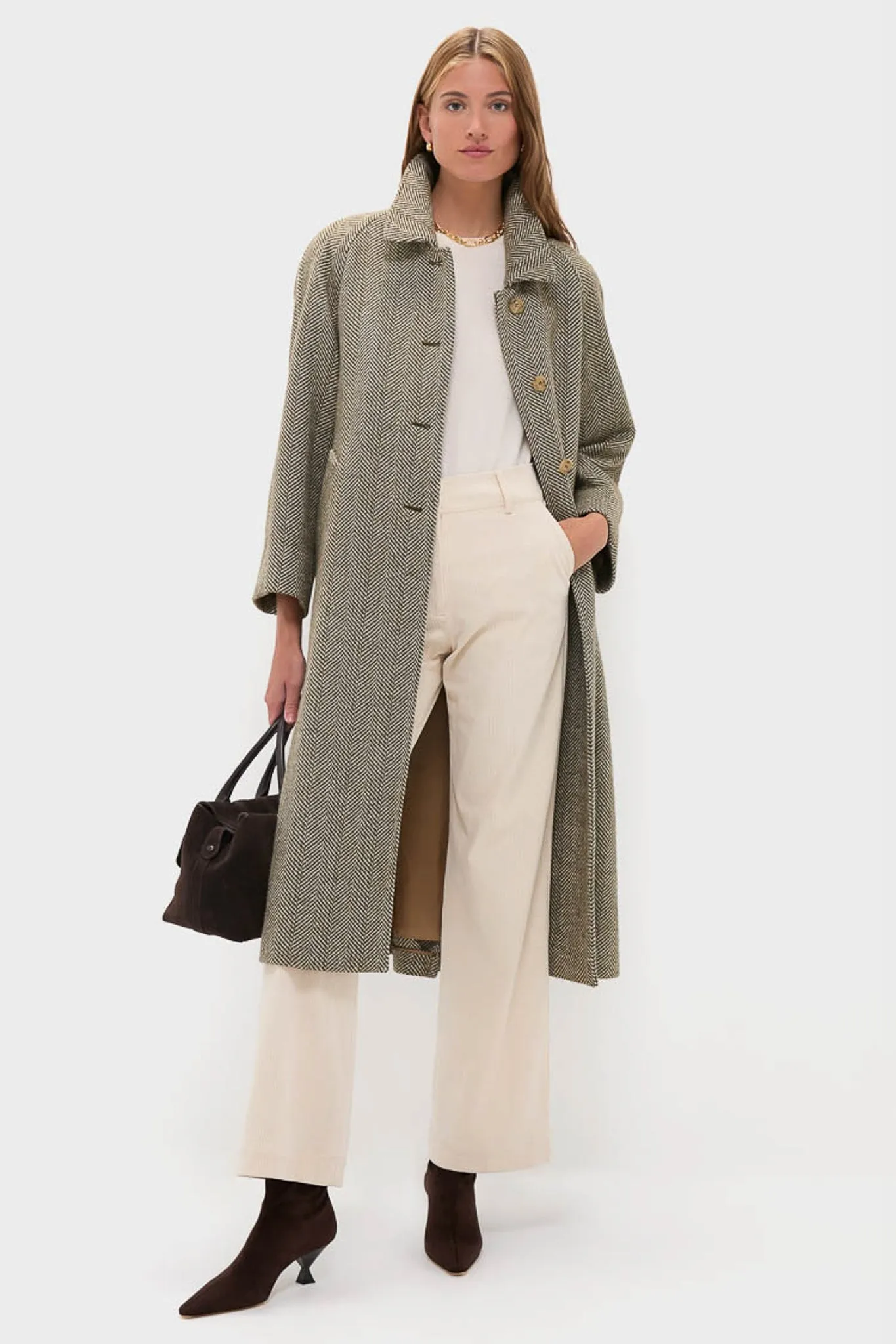 Green Chevron Ugola Coat sold by Tuckernuck product image thumbnail 2