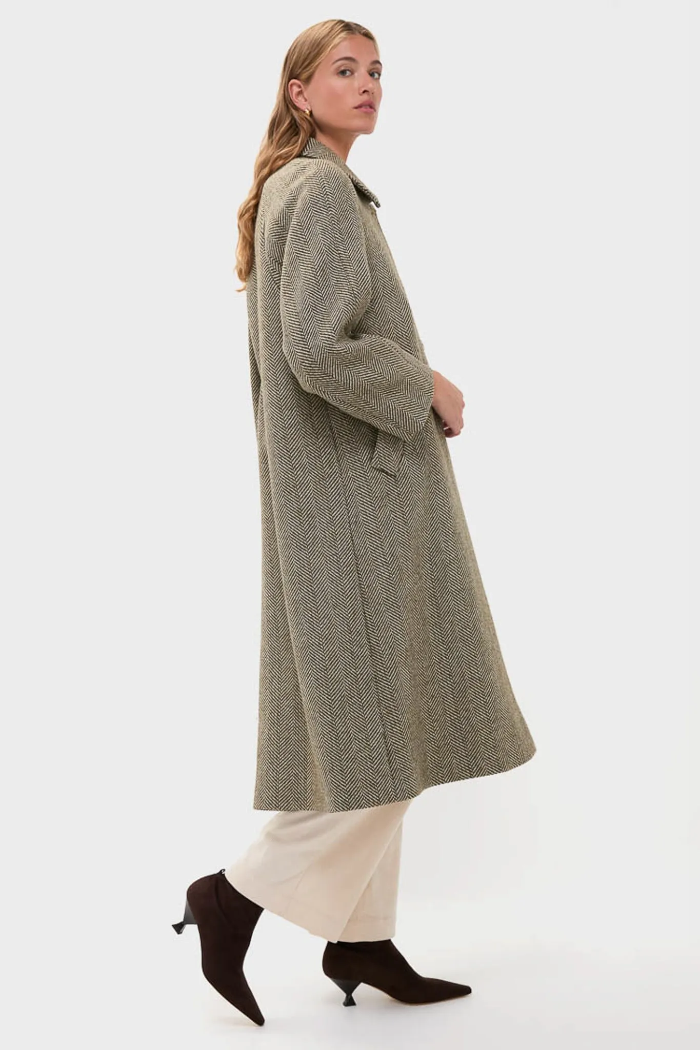 Green Chevron Ugola Coat sold by Tuckernuck product image thumbnail 3