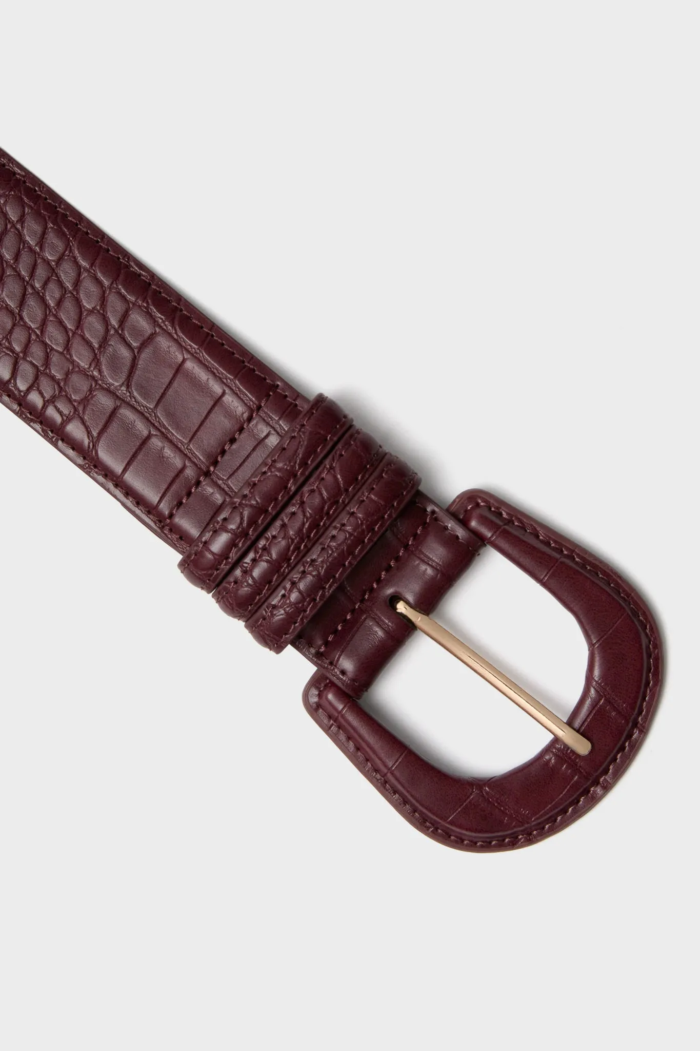 Oxblood Croc-Embossed Waist Belt sold by Tuckernuck product image thumbnail 4