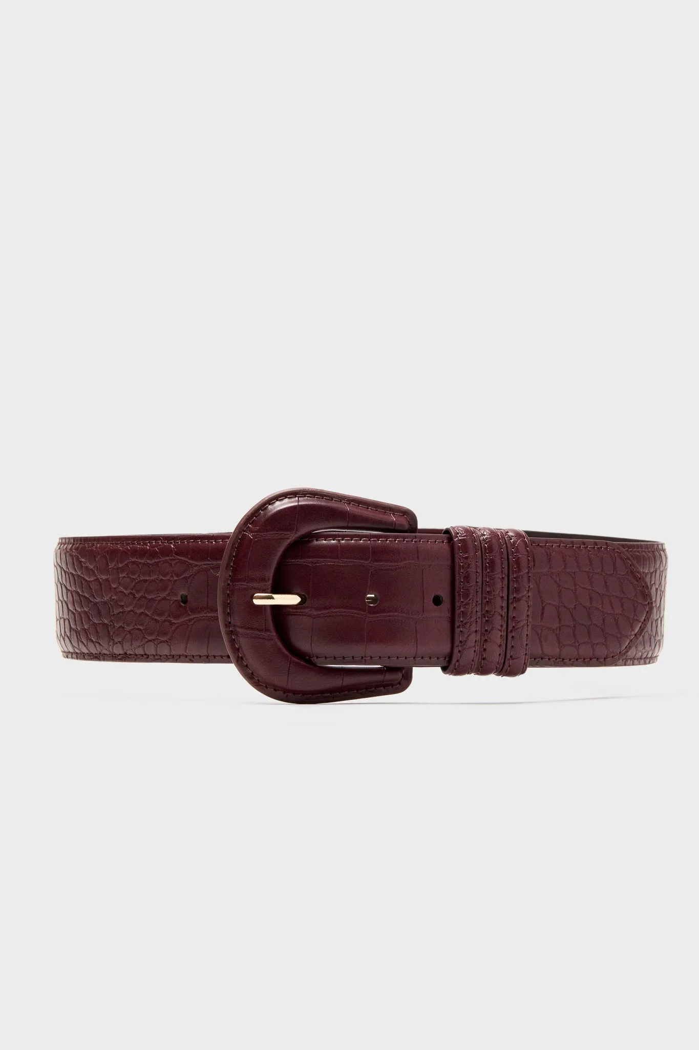 Oxblood Croc-Embossed Waist Belt sold by Tuckernuck