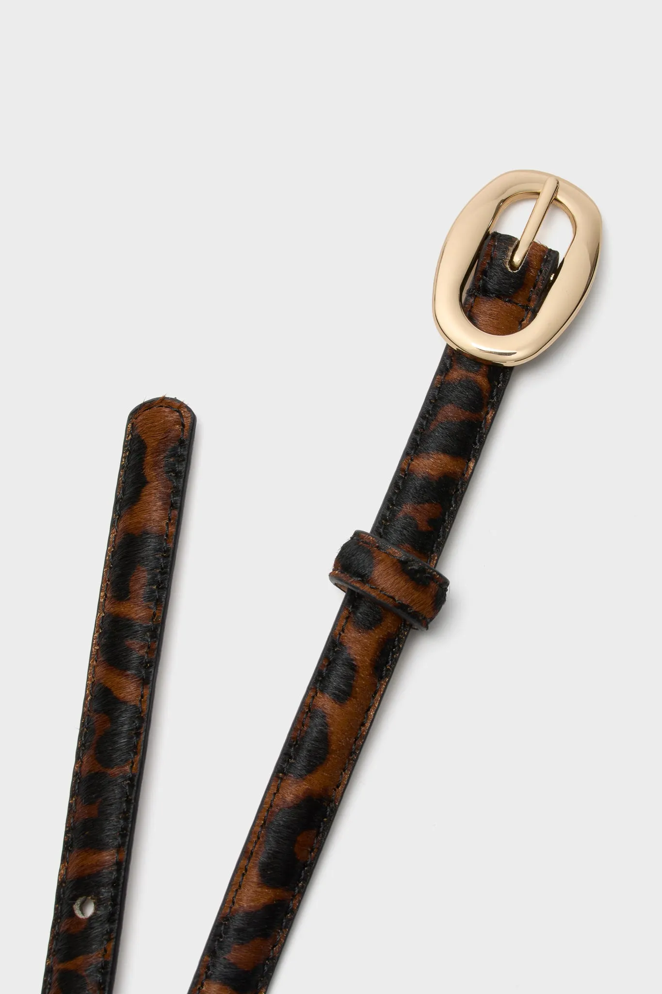 Leopard Haircalf Oval Buckle Skinny Belt sold by Tuckernuck product image thumbnail 4