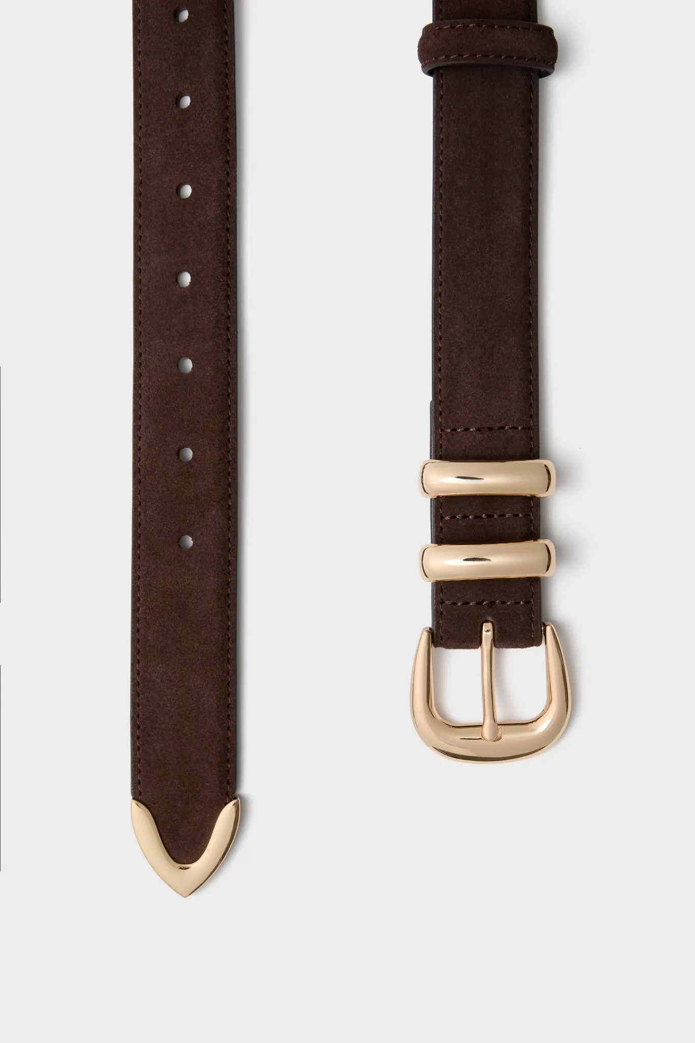 Chocolate Suede Western Belt sold by Tuckernuck product image thumbnail 4