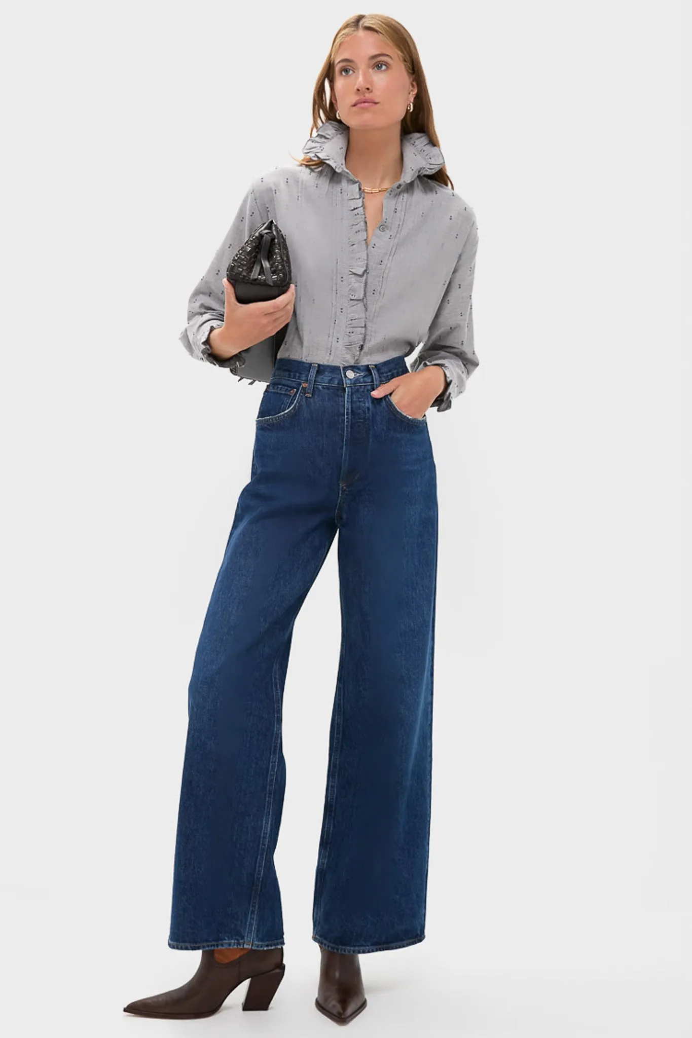 Indigo Dots French Heirloom Shirt sold by Tuckernuck product image thumbnail 2