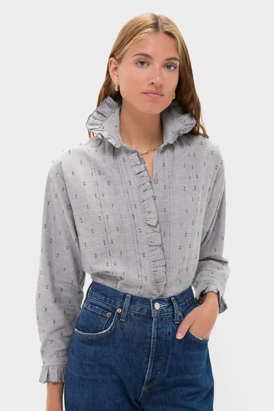 Indigo Dots French Heirloom Shirt sold by Tuckernuck