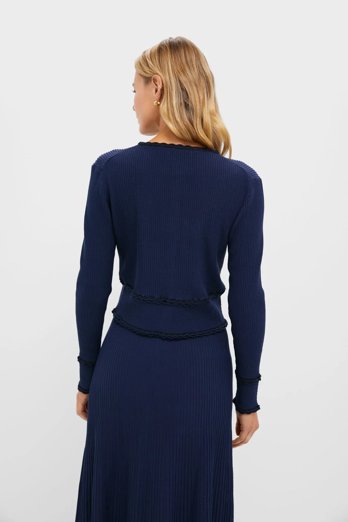 Navy Knit Lily Cardigan sold by Tuckernuck product image thumbnail 5