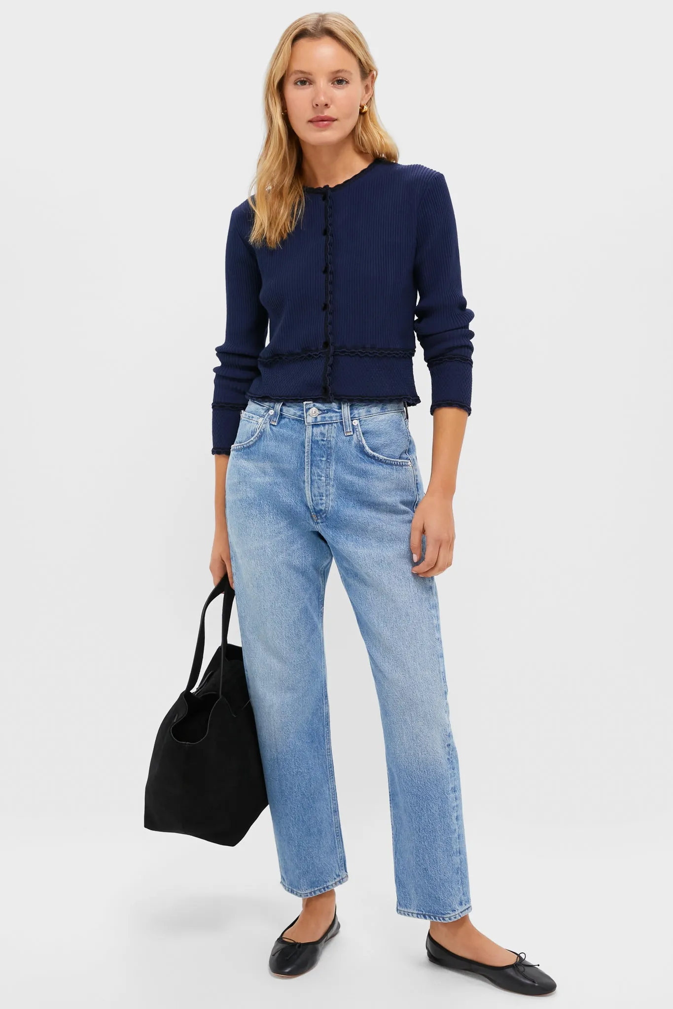 Navy Knit Lily Cardigan sold by Tuckernuck