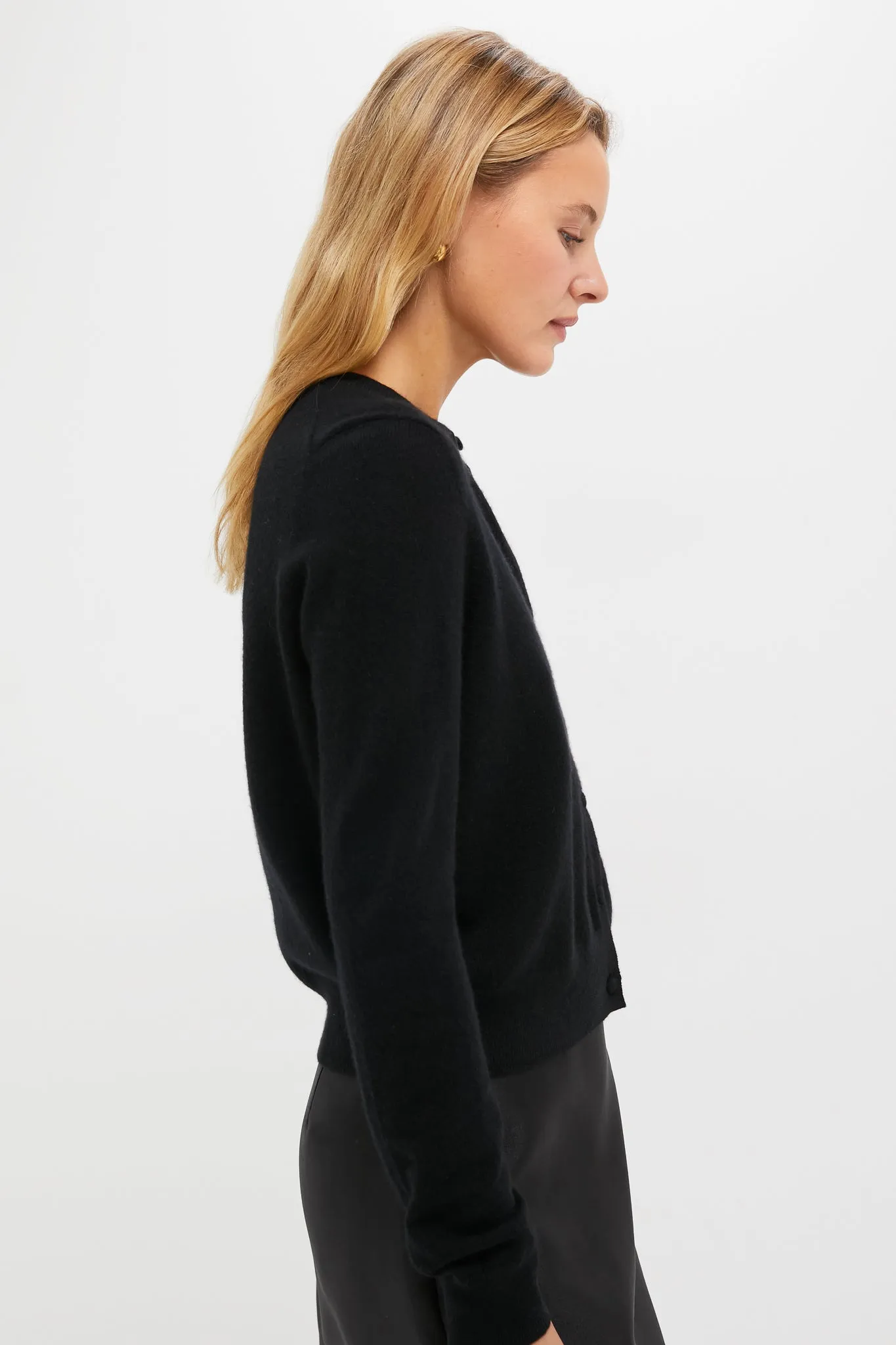 Black Cashmere Riley Cardigan sold by Tuckernuck product image thumbnail 3