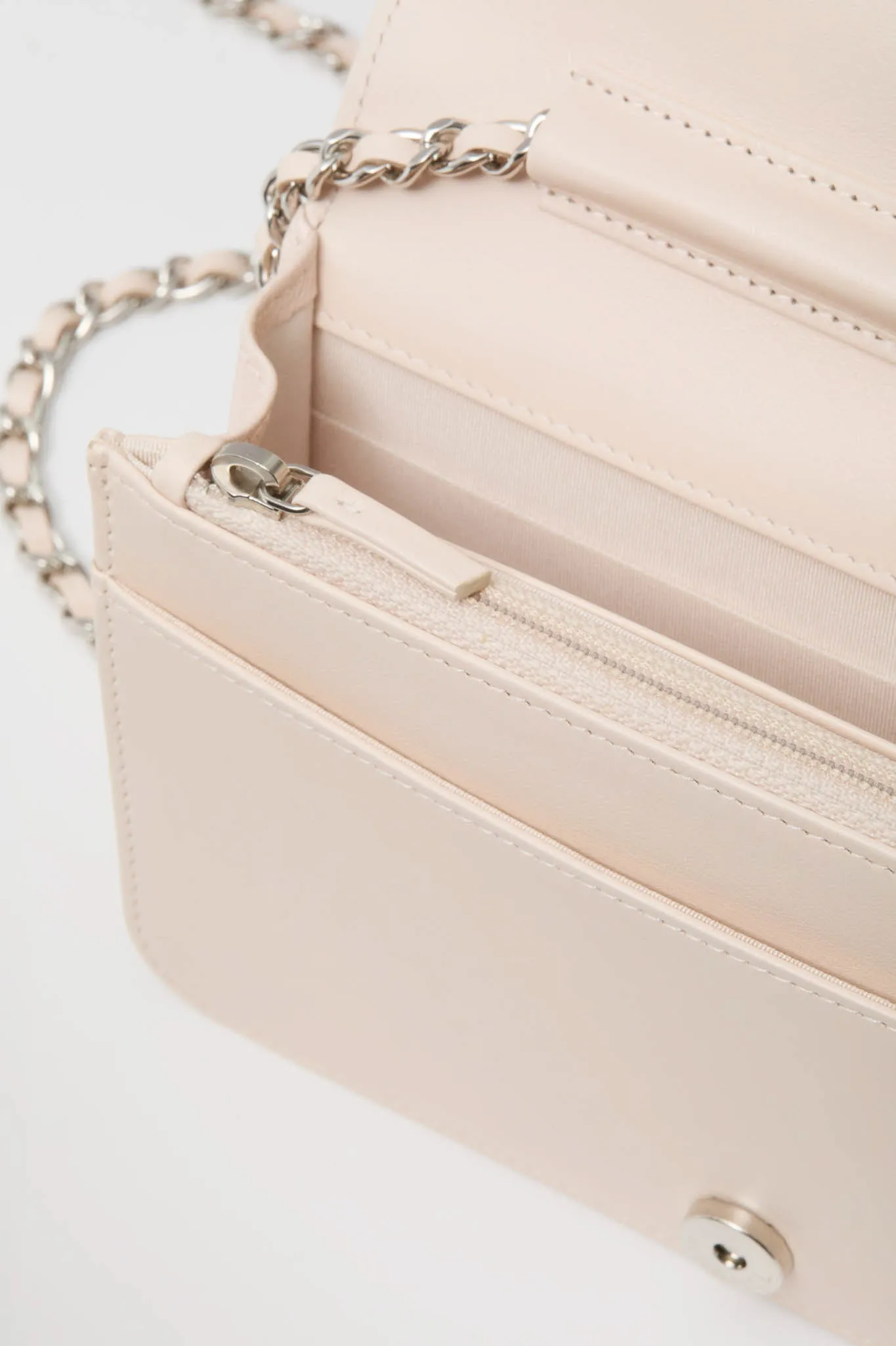 CHANEL Pink Cowhide Leather Wallet On Chain sold by Tuckernuck product image thumbnail 4