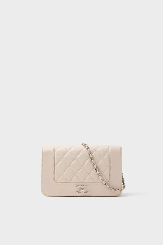 CHANEL Pink Cowhide Leather Wallet On Chain sold by Tuckernuck