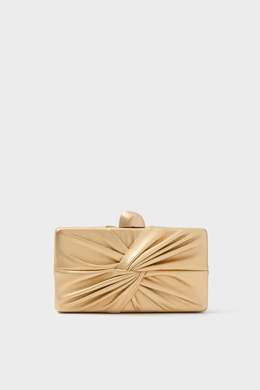Matte Brass Lisse Clutch sold by Tuckernuck