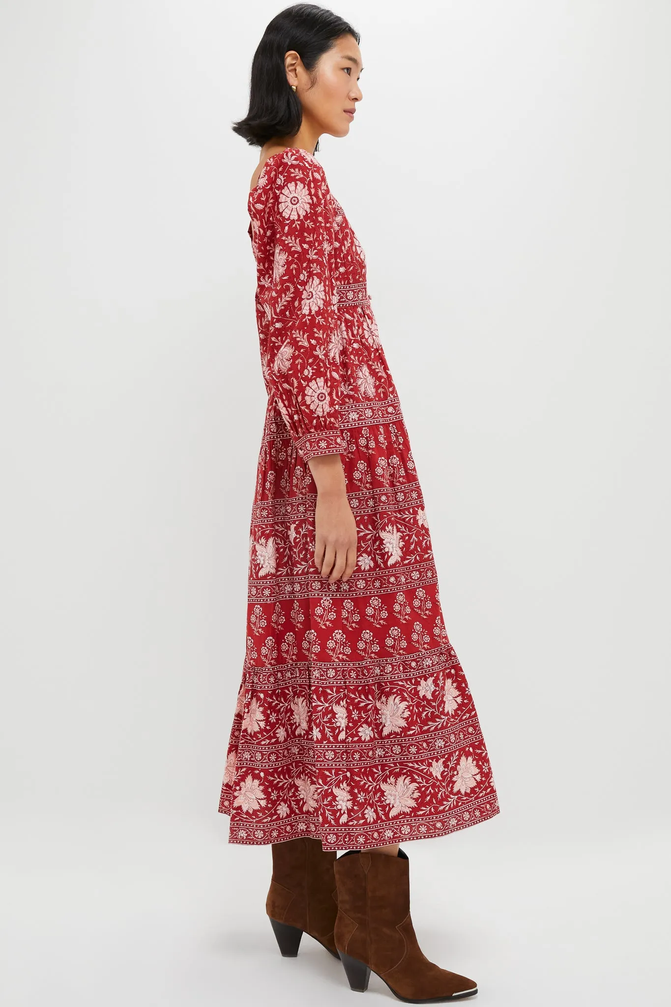 Rust Borders Lucia Dress sold by Tuckernuck product image thumbnail 3