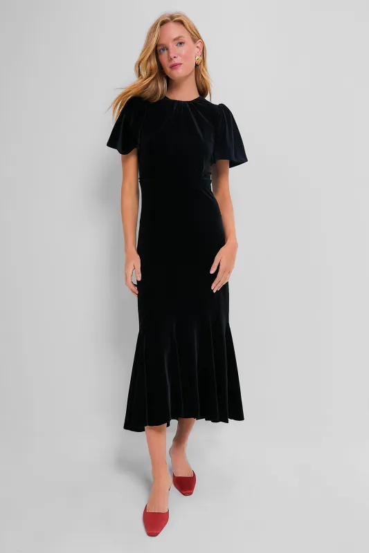 Black Velvet Elodie Dress sold by Tuckernuck