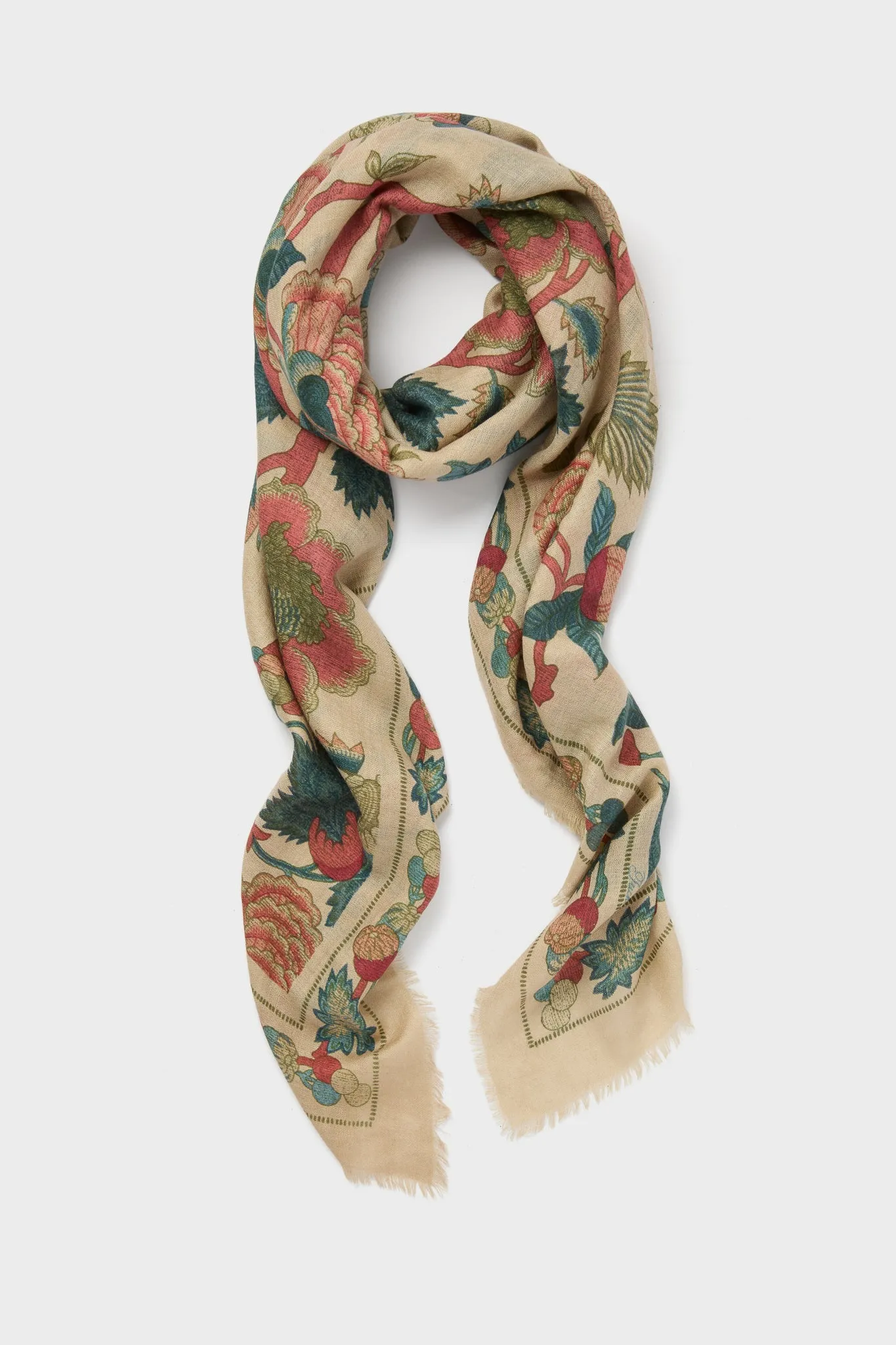 Garden Scrollwork Silk Cashmere Blend Large Scarf sold by Tuckernuck