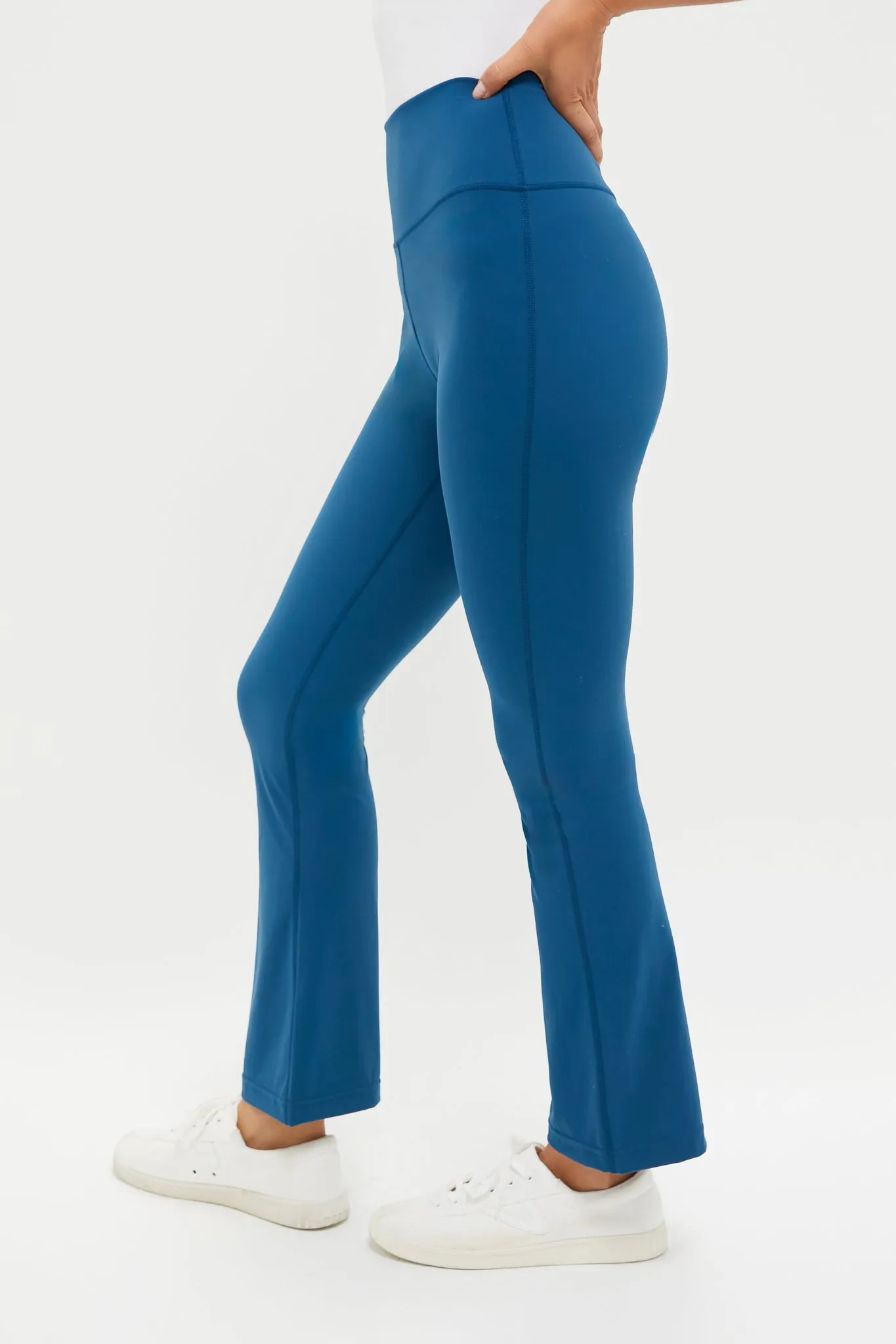 Harbor Blue High Rise Compression Spandex Millie Yoga Pant sold by Tuckernuck product image thumbnail 3