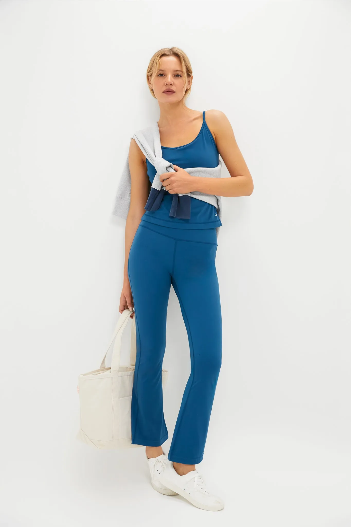 Harbor Blue High Rise Compression Spandex Millie Yoga Pant sold by Tuckernuck product image thumbnail 2