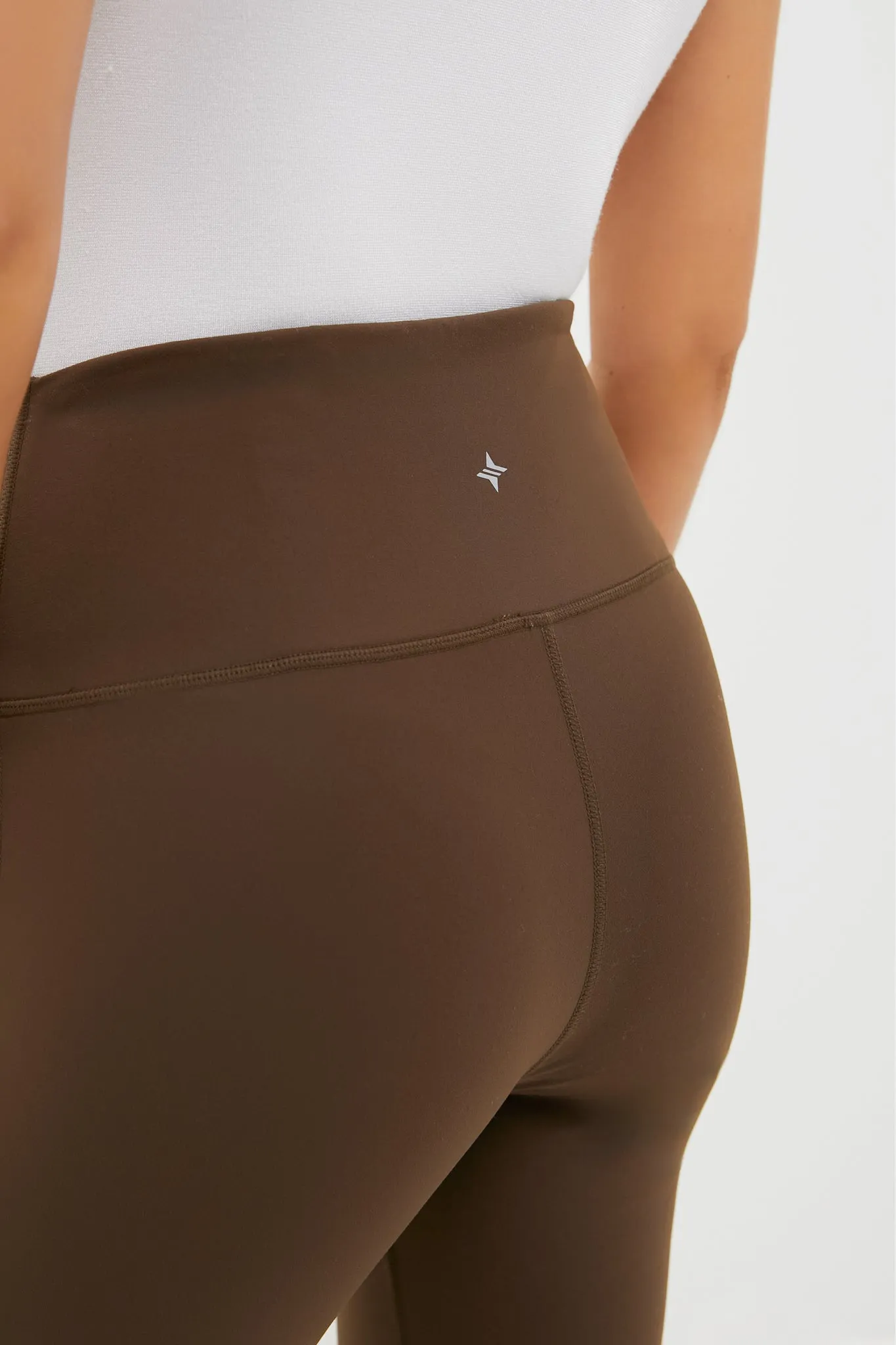 Chocolate Brown High Rise Compression Spandex Millie Yoga Pant sold by Tuckernuck product image thumbnail 5
