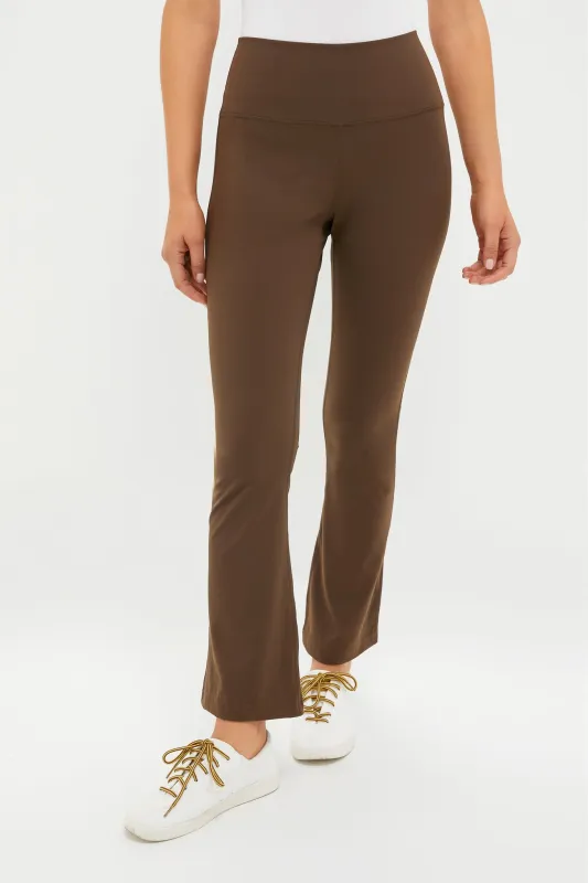Chocolate Brown High Rise Compression Spandex Millie Yoga Pant sold by Tuckernuck