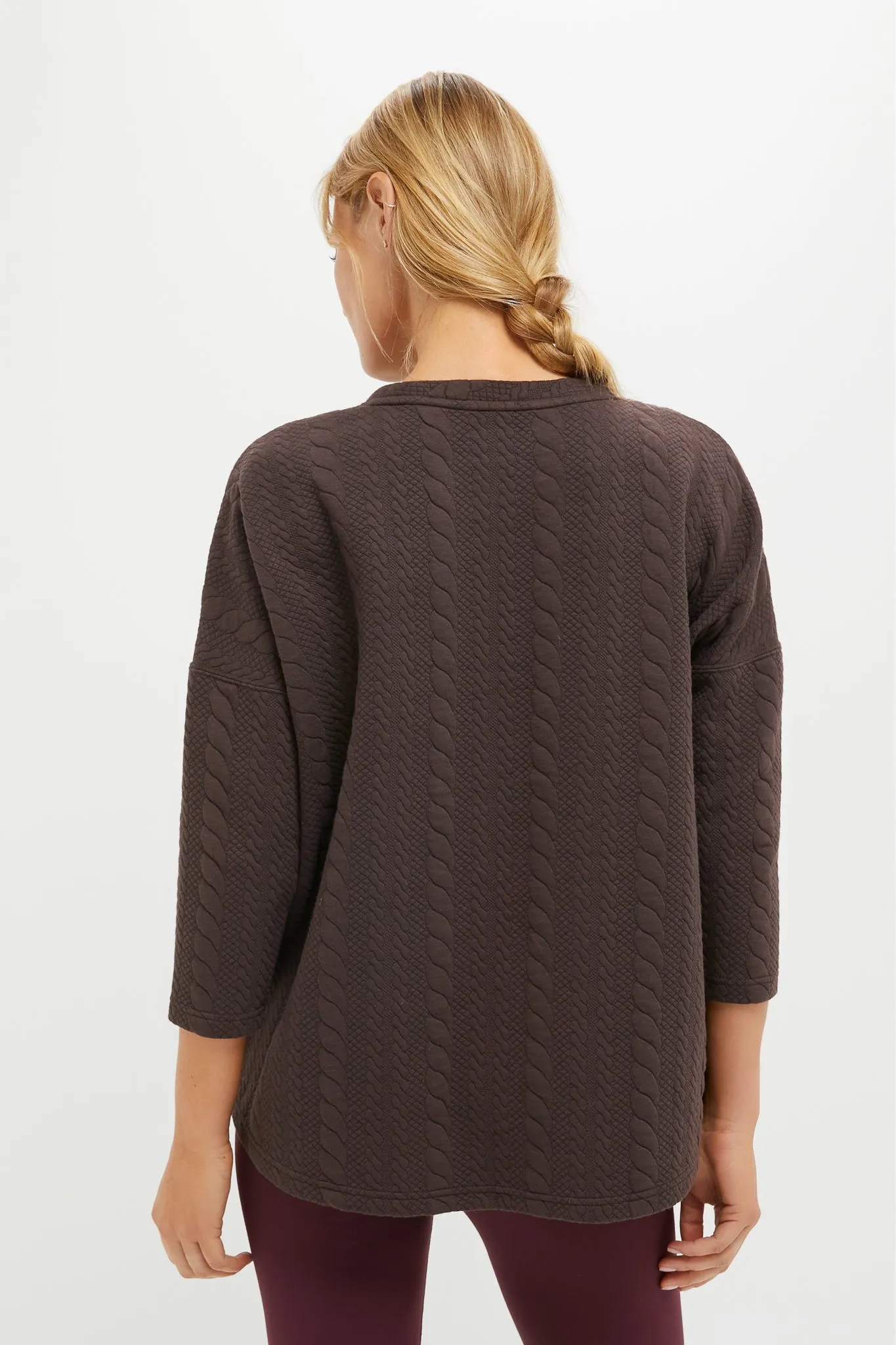 Chocolate Brown Ally Swing Sweatshirt sold by Tuckernuck product image thumbnail 4